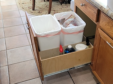 Accessible Tucson kitchen slide out trash can in AZ near 85710