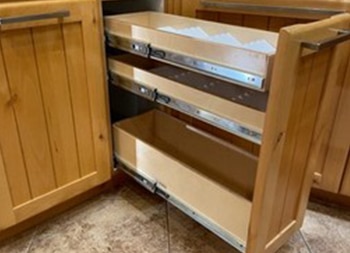 Hand-crafted Marana cabinet glide out shelf in AZ near 85743